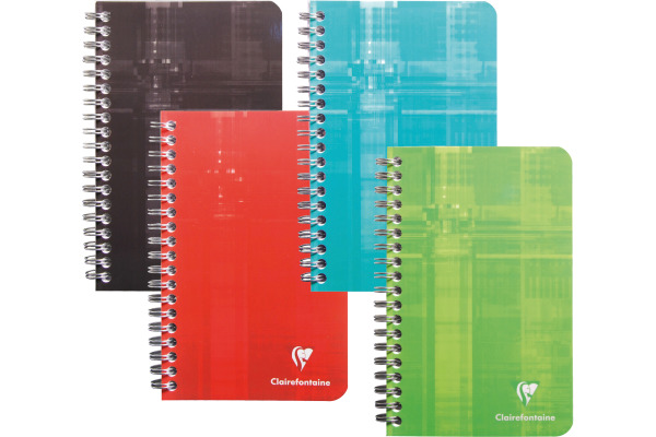 CLAIREFON Spiralheft ass. 11x17cm 68682 5mm 50 Blatt