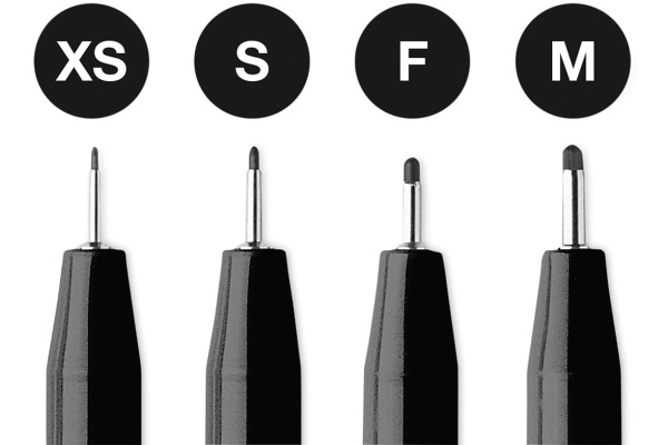 FABER-CA. Pitt Tuschestift Set 167115 permanent, schwarz 4 Stück