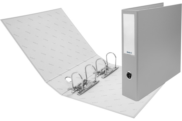 BIELLA Ordner 8cm 12042800U 2 Machaniken grau 2xA5
