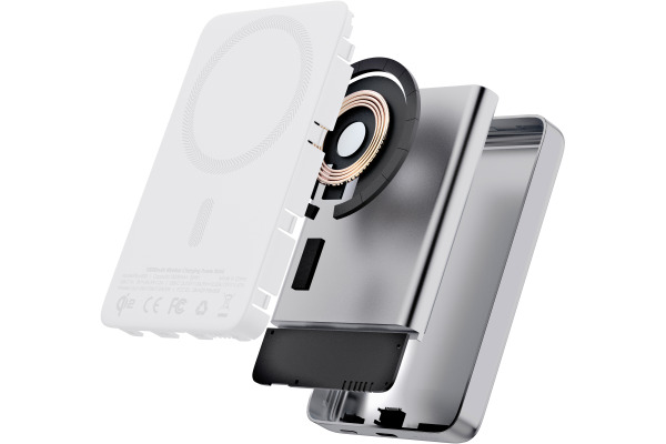AUKEY MagFusion Slim 10000mAh PB-MS08 S Powerbank Qi2 Wireless,White