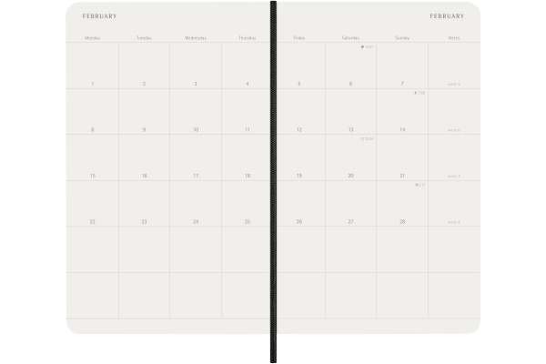 MOLESKINE Agenda Classic Large 2027 DSB12MN3Y 1M/2S schwarz SC 13x21cm