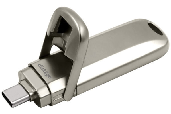 DISK2GO USB-Stick bolt 512GB 30006640 Type C USB 3.2 silver
