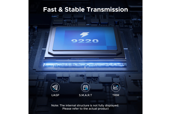 UGREEN SATA SSD Enclosure, M.2 NVMe 55150 1x USB C, Space Gray