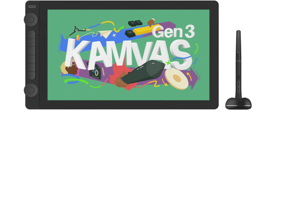 HUION Kamvas 16 Gen 3 IPS QHD Black GS1563 16384Levels, 6 Keys USB-C