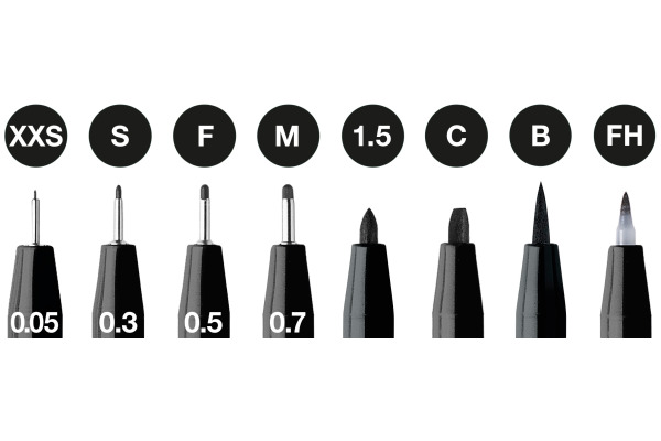 FABER-CA. Artist Pen Tuschestift 167158 schwarz 8 Stk.