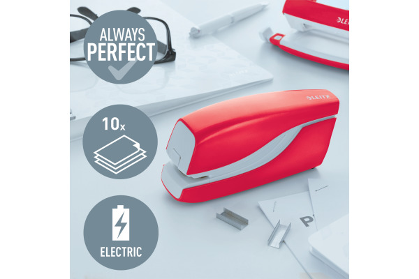 LEITZ Elektrohefter NeXXt WOW 5566 55661026 rot 10 Blatt