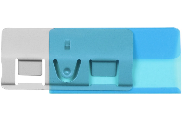 BIELLA Klarsichthülsen 60x30mm 27360205U blau 25 Stück