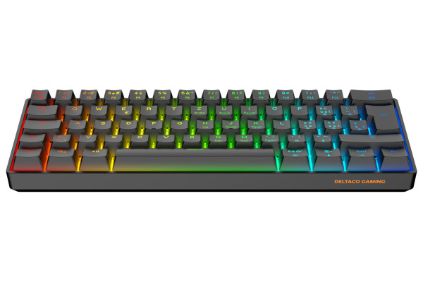 DELTACO Mechanical Keyboard DK470   GAM-175-C Hot-Swap,KTT Switches,Black 