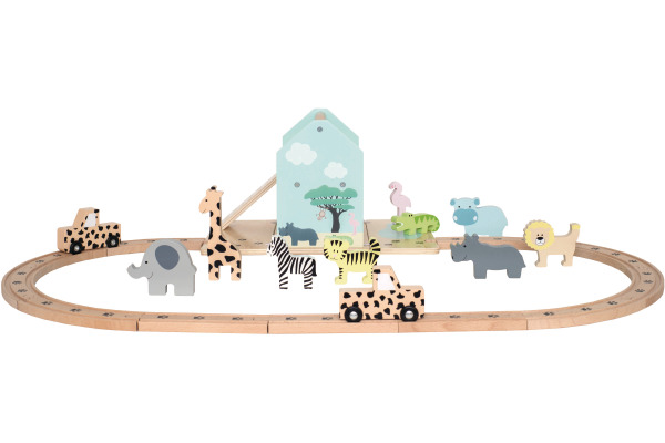 JABADABAD Go on safari W7180 2 Autos, 9 Tiere, 12 Strassen