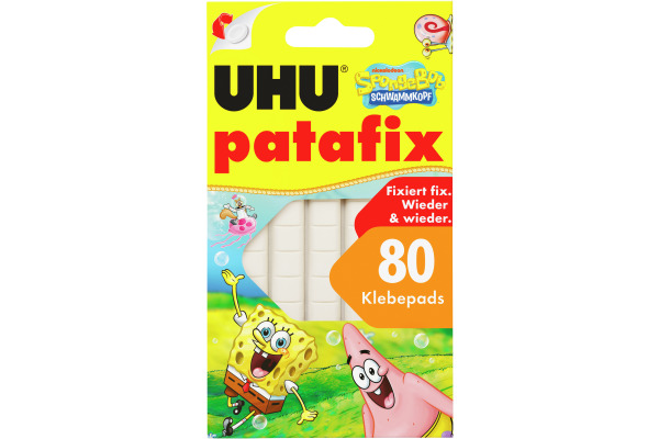 UHU Patafix Klebepads 80 Stück 305710 weiss, Spongebob