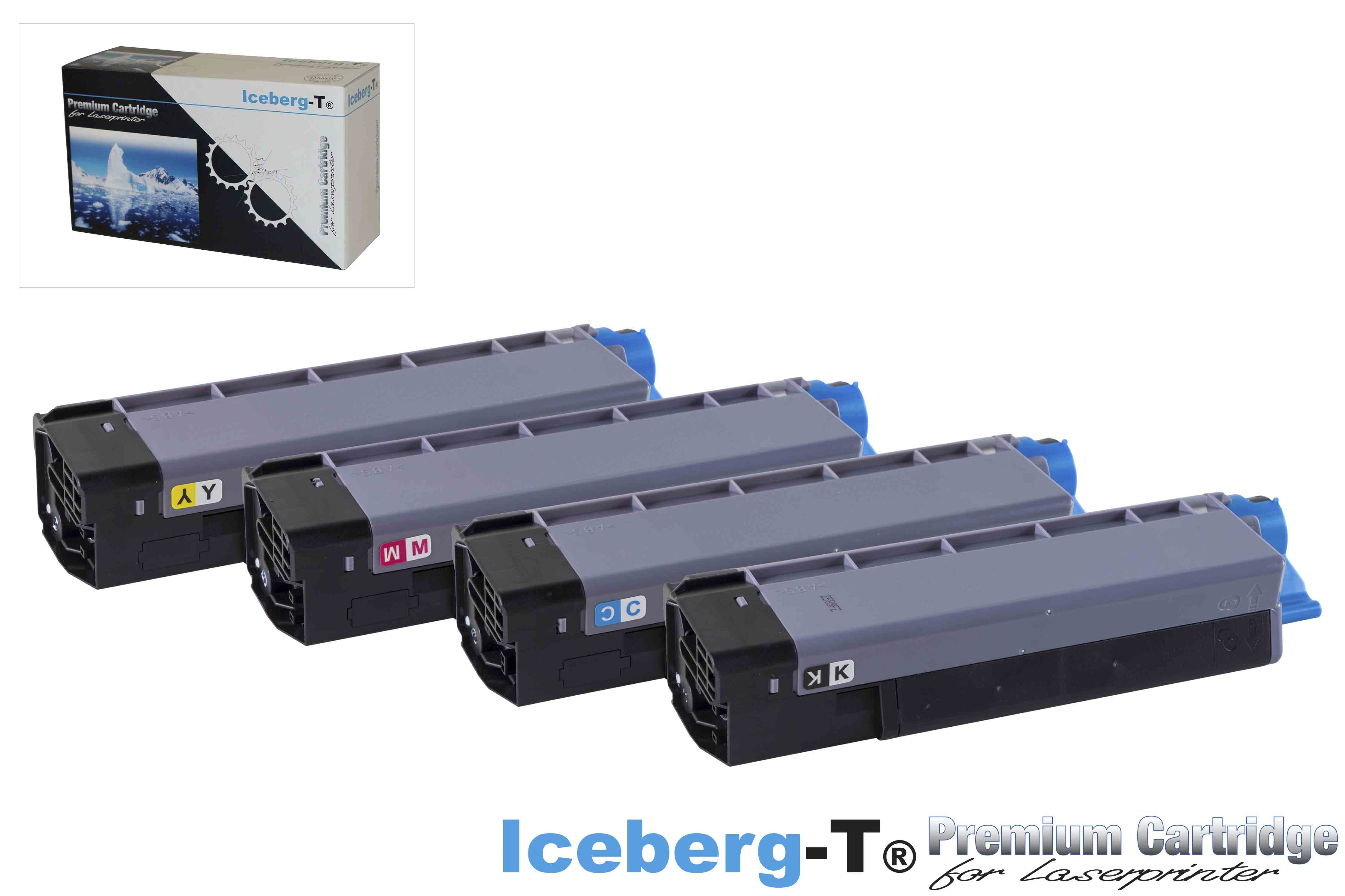 Iceberg-T Toner SET OKI C610 Set mit allen vier Farben