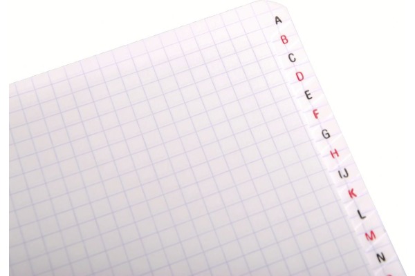 CLAIREFON Spiralheft ass. 11x17cm 68699 5mm, A-Z 50 Blatt