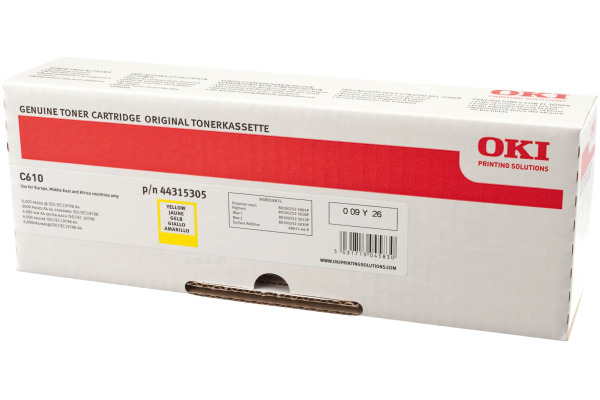 OKI Toner yellow 44315305 C610 6000 Seiten