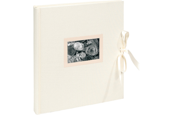 EXACOMPTA Fotoalbum Kingsbridge 29x32cm 11154E Elfenbein 60 Seiten, weiss