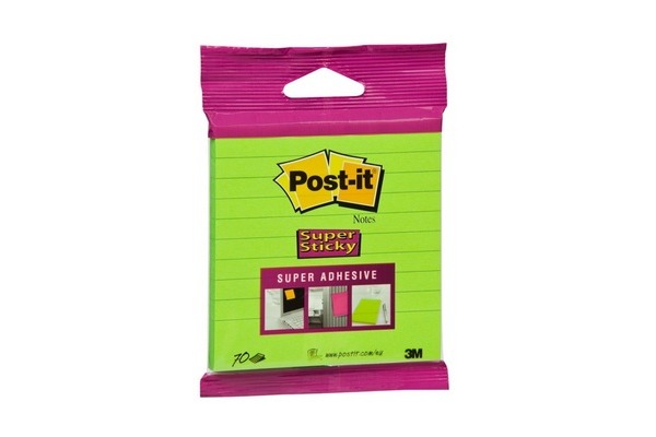 POST-IT Block Super Sticky 100x100mm XL-LL grün, 70 Bl., liniert, hängbar