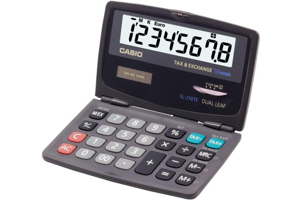 CASIO Taschenrechner SL-210TE 10-stellig, Solar/Batterie