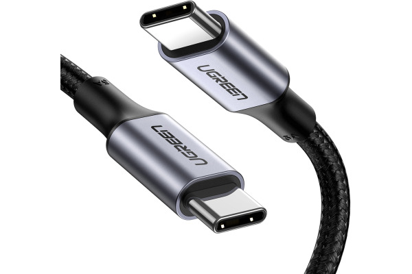 UGREEN Fast Charging Cable 100W Max 20478 5A,USB-C-USB-C,PD,Bl.0.5m BB