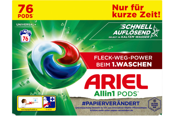 ARIEL Wäsche-Pods Allin1 972033 Universal 76 Pods