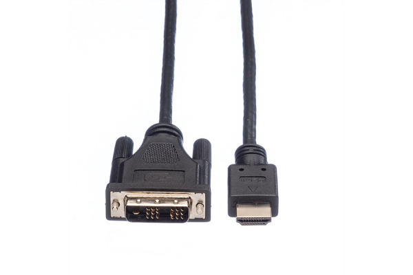 ROLINE DVI-HDMI Kabel (18+1) 11.04.552 Black, ST/ST, 2m