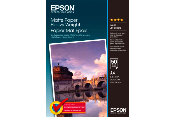 EPSON Matt Paper heavy weight A4 S041256 InkJet 167g 50 Blatt