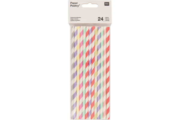 RICO DESI Strohhalme 19.5cm 08792.88. Sorbet Mix 24 Stück