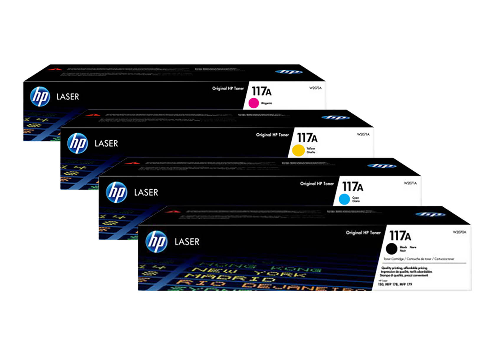 Original HP 117A / W2070A SET Multipack / Set mit allen vier Farben