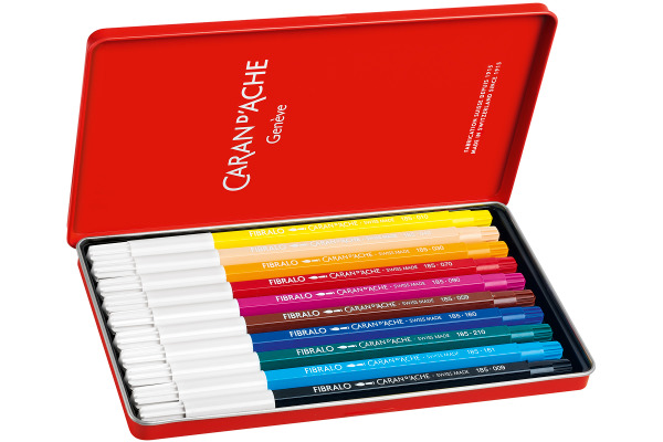 CARAN D'A Filzstift Fibralo M 185.310 10-farbig assortiert