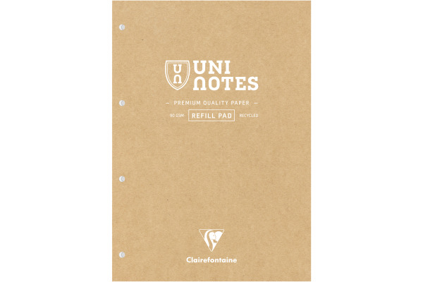 CLAIREFON Notizblock Uni Notes A4 9883C braun, liniert 100 Blatt