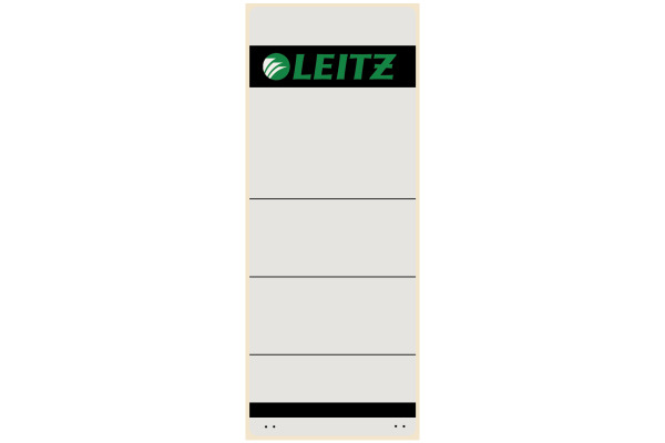 LEITZ Rückenschilder grau, liniert 16470085 Selbstklebend, 61x157mm 10Stk.