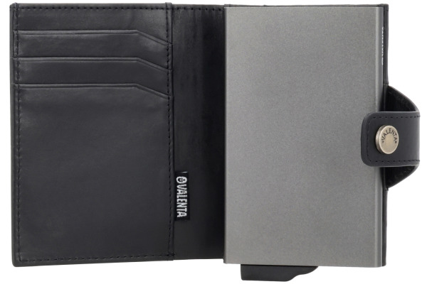 VALENTA Card Case Plus Wallet Luxe 588447 Black