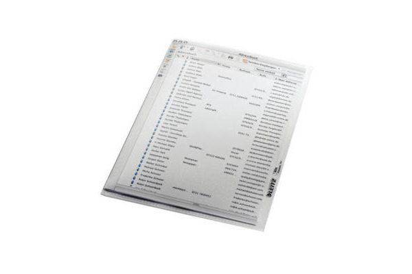 LEITZ Sichtmappen PP A5 40050003 genarbt 0,13mm 100 Stück