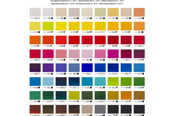 AMSTERDAM Standard Series Acryl Set 17820473 ass. 72x20ml