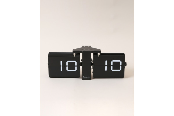 ESMEE Wanduhr Flip Clock 240.006.0 schwarz