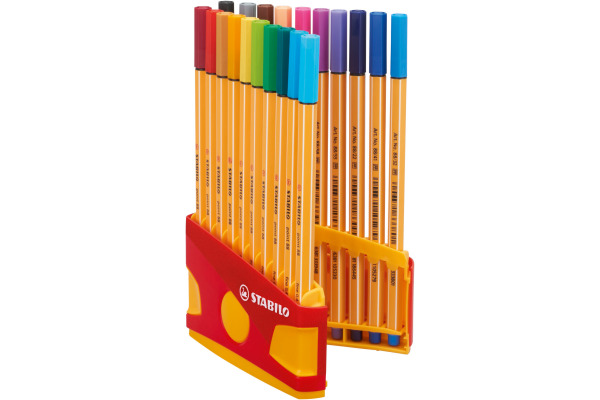 STABILO Fineliner Point 88 0.4mm 8820-03 20 Farben, Box