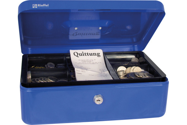 RIEFFEL Geldkassette Valorit A19091 8,2x26,2x19,2cm blau