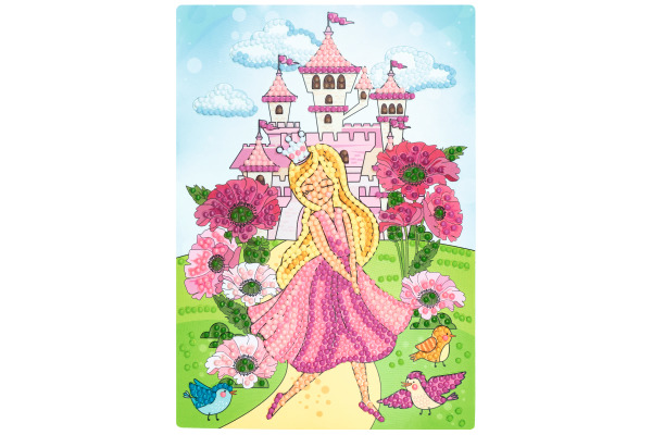 URSUS Diamond Sticker Princess 43510002 2 Karten, 2 Anhänger