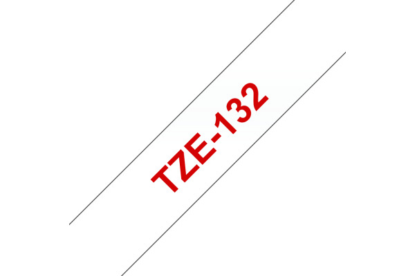 PTOUCH Band, laminiert rot/klar TZe-132 PT-1280VP 12 mm