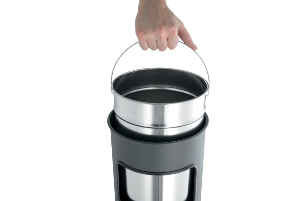 DURABLE Abfalleimer 333058 mit Ascher, 17L, anthrazit