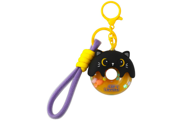 I-TOTAL Schlüsselanhänger Donut XL3153 Black Cat