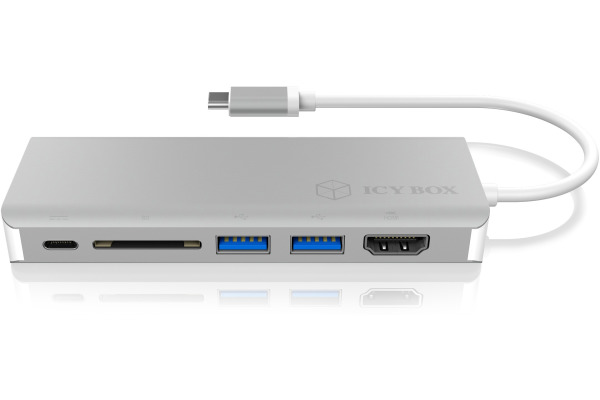 ICY BOX USB Type-C Notebook IB-DK4034 Dockingstation silver/white
