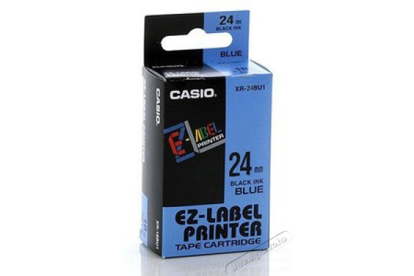 CASIO Beschriftungsband XR-24BU 24mm/8m schwarz/blau