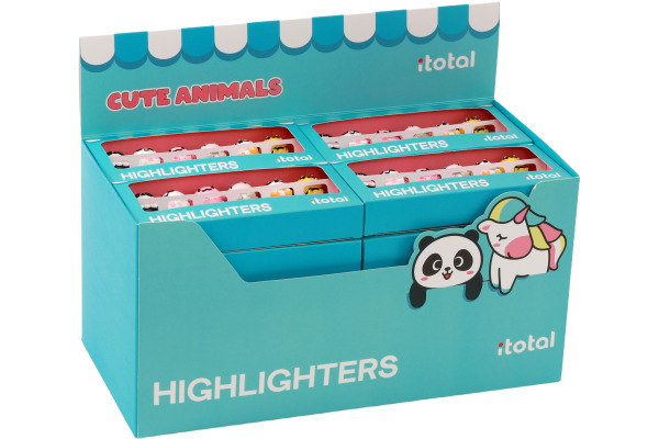 I-TOTAL Textmarker XL2306S Cute Animals, ass. 6 Stück