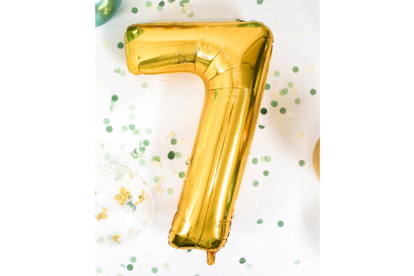 I AM CREA Folienballon Zahl 7 85cm 1000-1052 gold