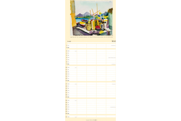 WEINGARTE Familienplaner 2027 331227227 Kunst 22x48cm