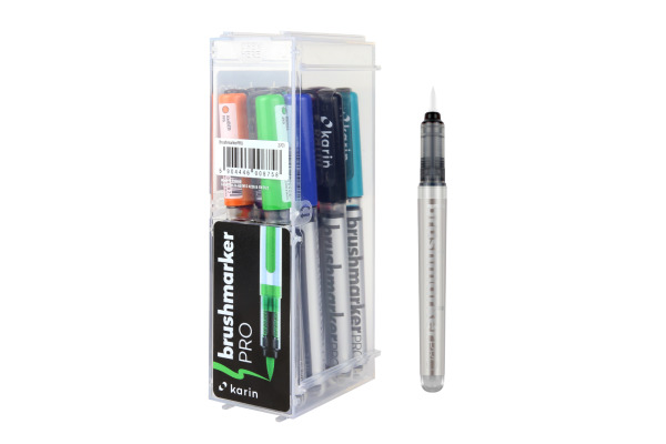 KARIN Brush Marker PRO + blender 27C1 Basic colours 12 Stück