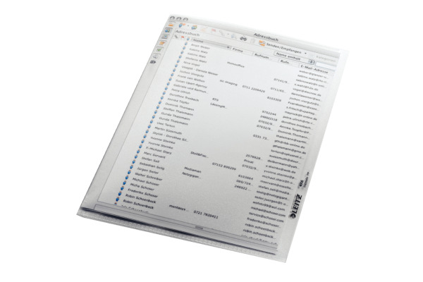 LEITZ Sichtmappen PP A5 40050003 genarbt 0,13mm 100 Stück