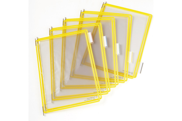 TARIFOLD T-Display Drehtasche A4 114004 PVC inkl. 5 Tabs gelb 10 Stk.