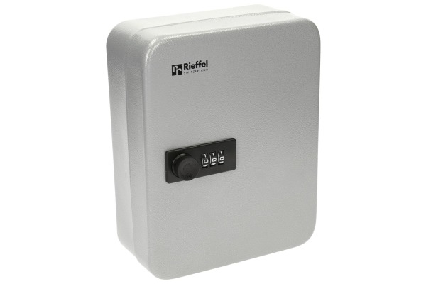 RIEFFEL Schlüsselkasten KyStor grau A15616 32x24x8cm 42 Haken