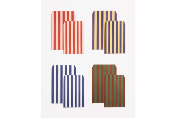 FOLIA Papierbeutel 42129 Stripes Classic, ass. 8 Stück