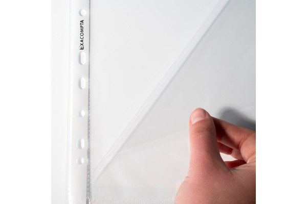 EXACOMPTA Zeigetaschen PP 60my A4 5800E transparent genarbt 100 Stück